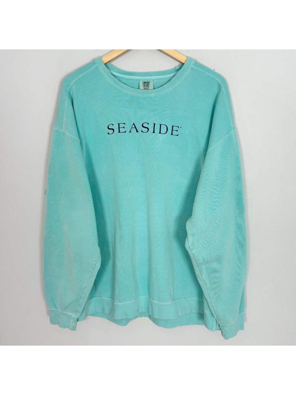 Seaside Turquoise Crewneck Sweatshirt Comfort Colors Size 2XL Women's